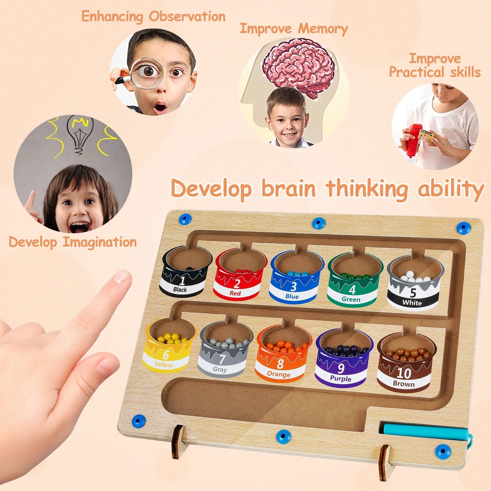 Magnetic Color Counting Board For Kids