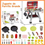 Kids BBQ Grill Set – 41 Pcs With Smoke & Lights