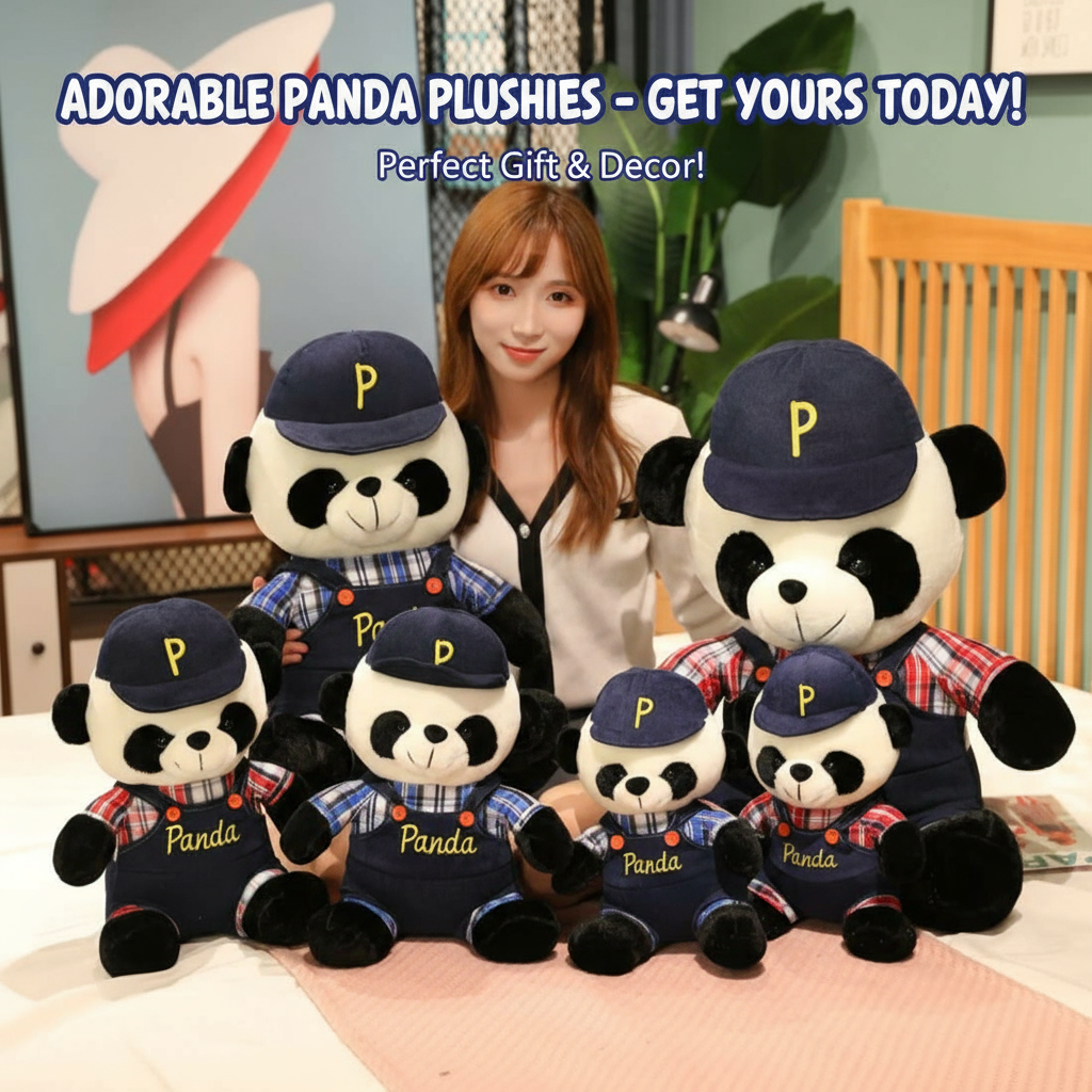 Cute Dressed-Up Panda Plush Toy For Kids