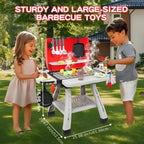 Kids BBQ Grill Set – 41 Pcs With Smoke & Lights