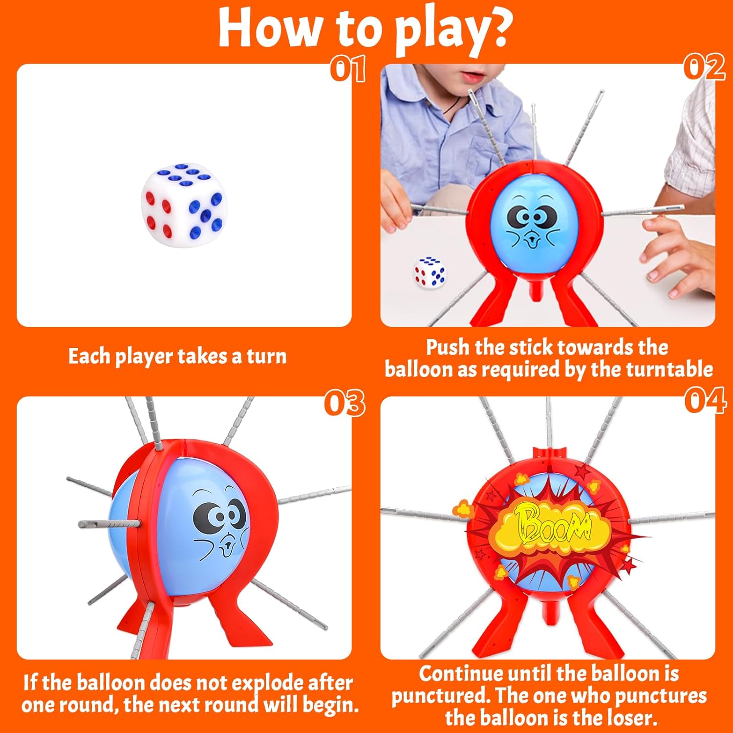 Balloon Burst Strategy Board Game