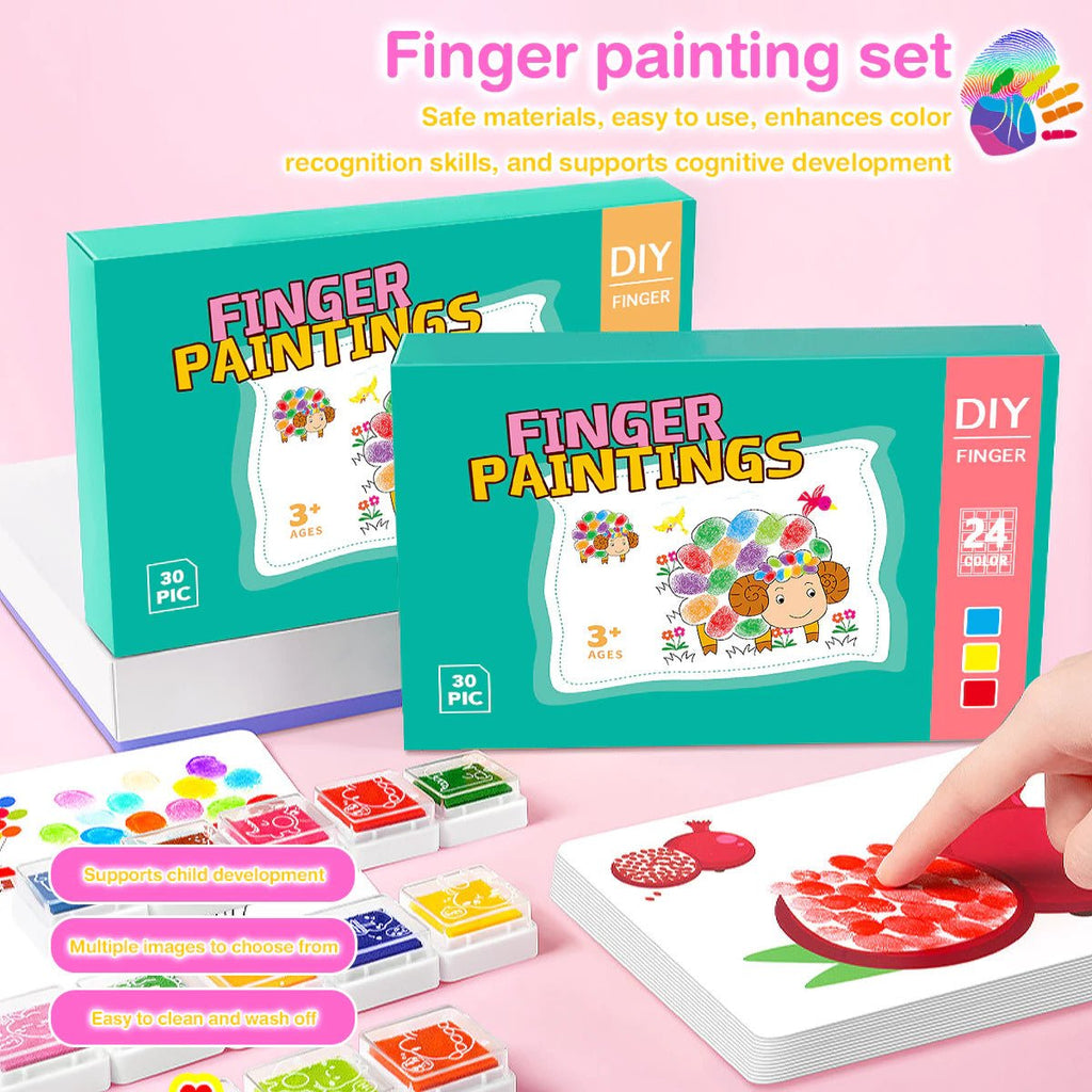 Kids Finger Painting Doodle Coloring Book