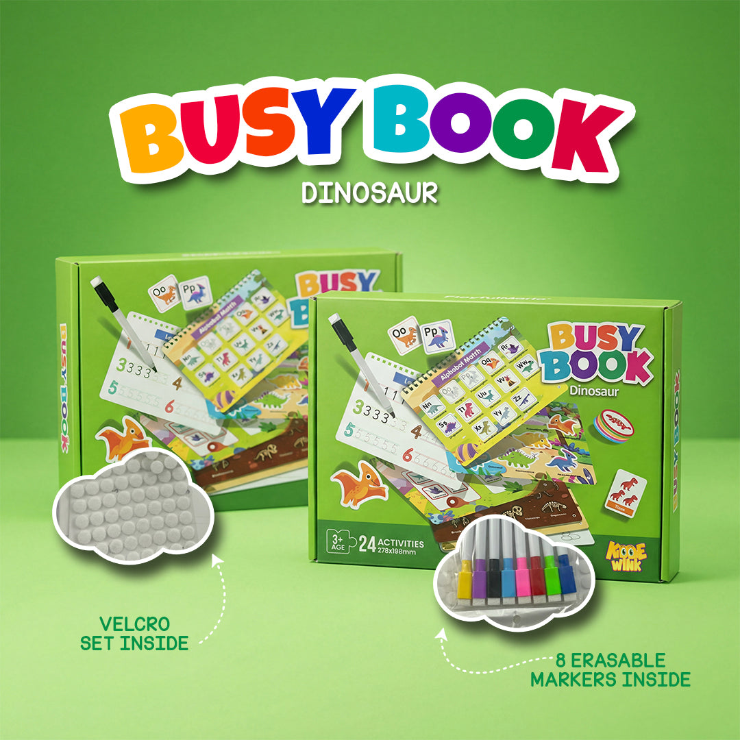Interactive Dino & Animal Busy Book For Early Learners