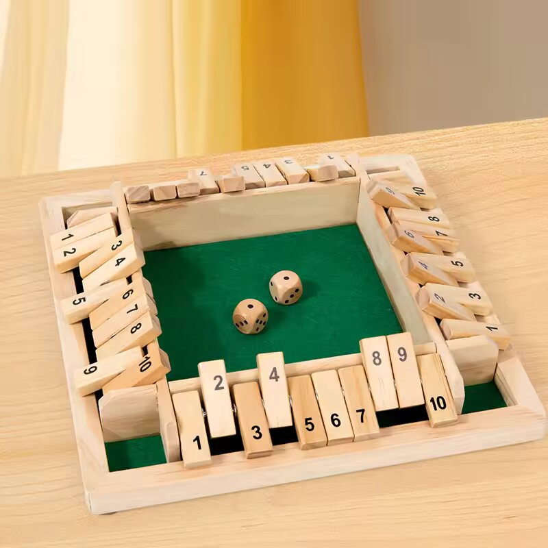 Interactive Wooden Dice Board Game For Kids