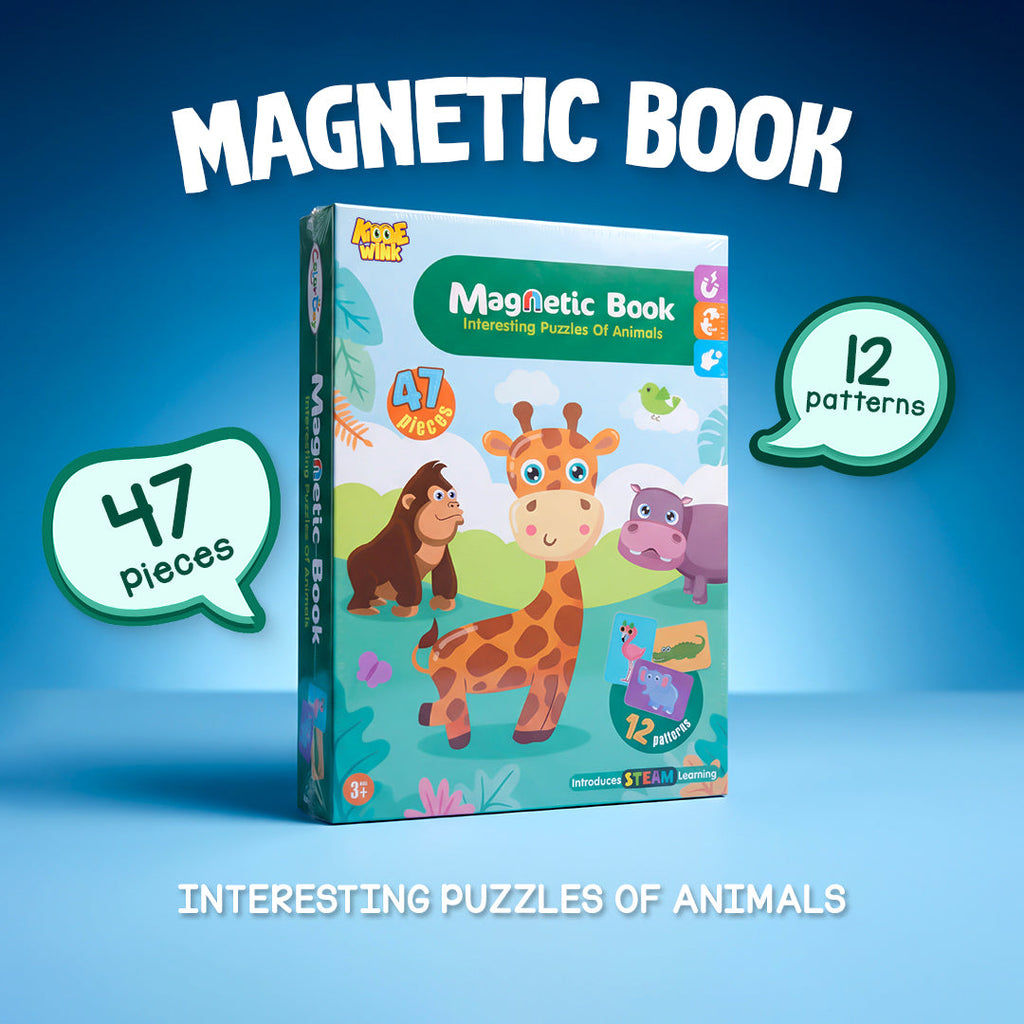 Magnetic Puzzle Book Safari Animals