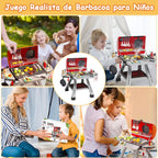 Kids BBQ Grill Set – 41 Pcs With Smoke & Lights
