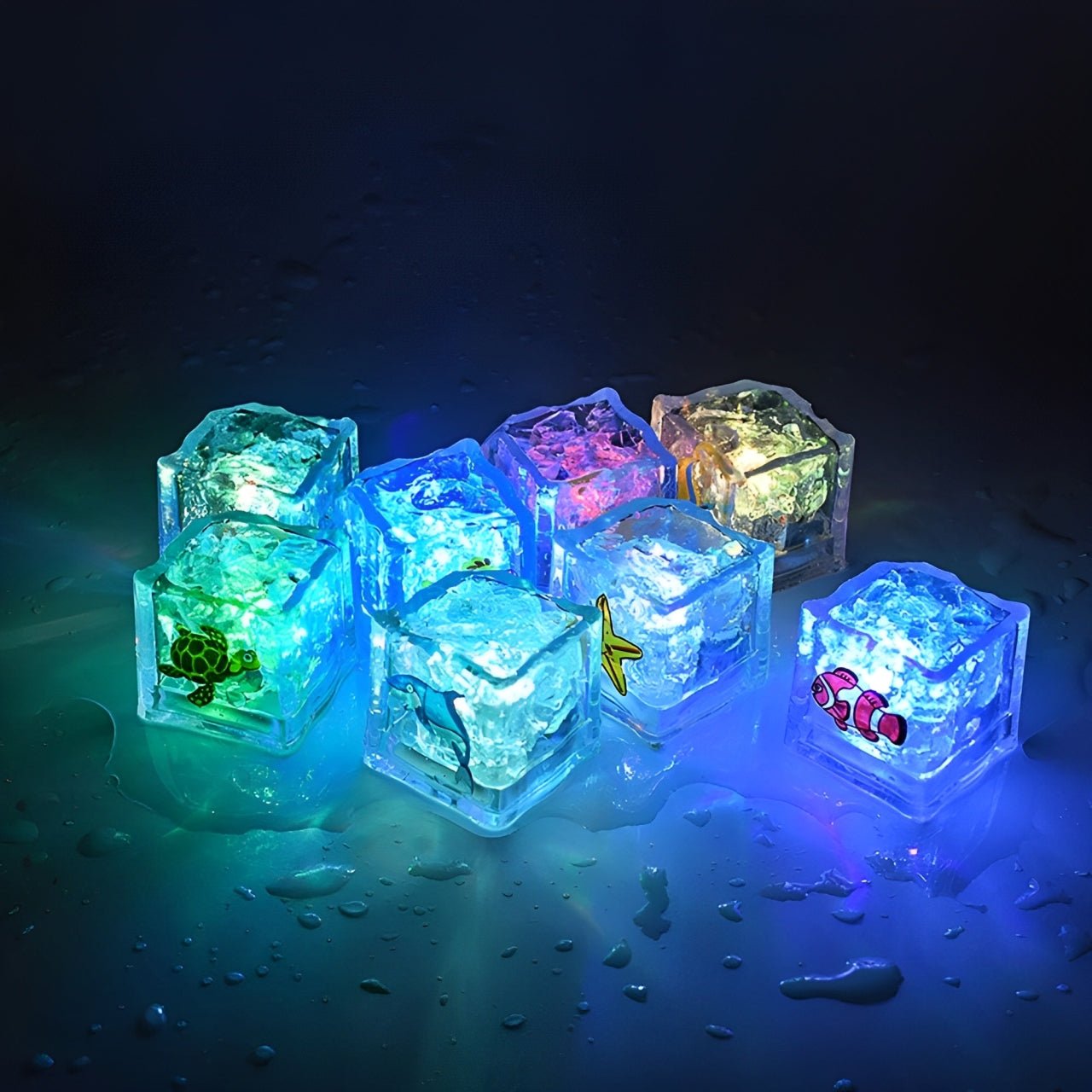 Colorful Lightning Luminous Ice Cube Bath Toy