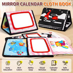Tummy Time Mirror Sensory Cloth Book For Toddler