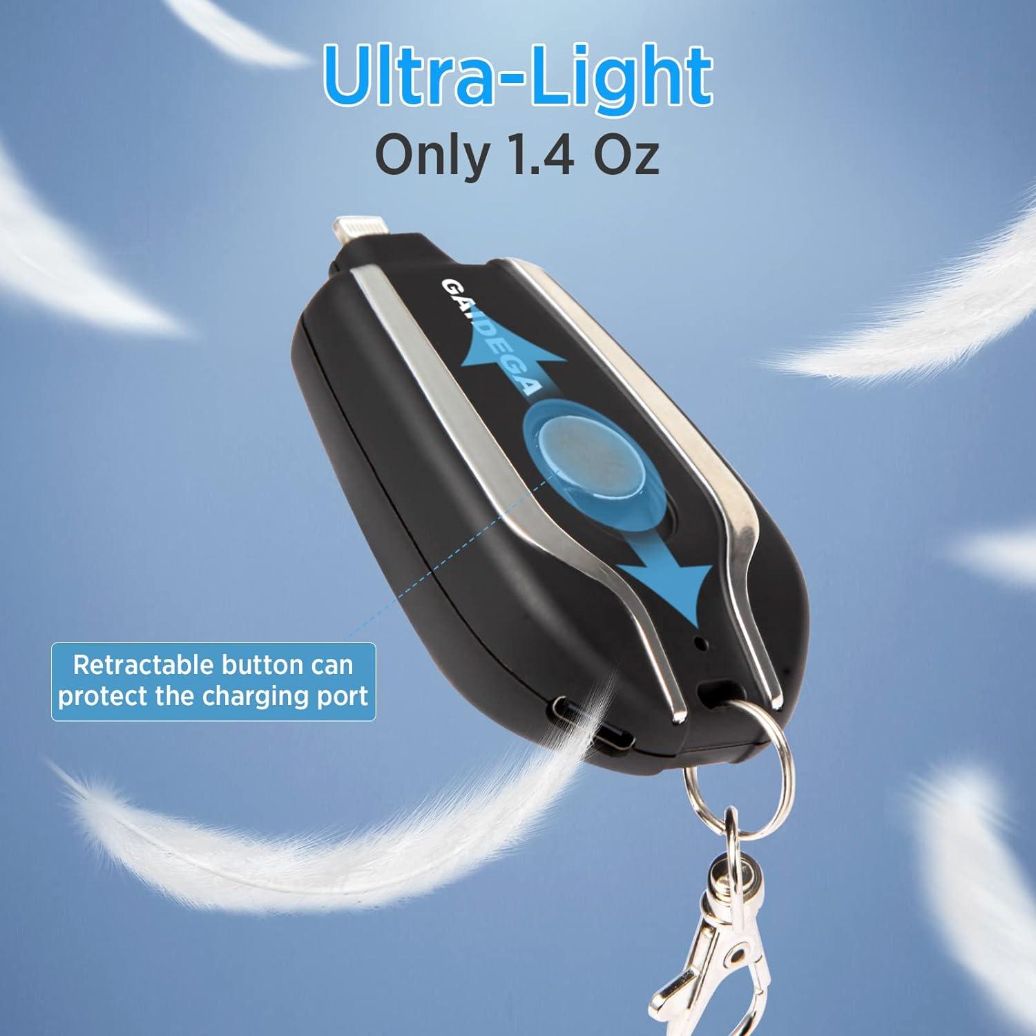 Portable Mini Keychain Power Bank (1500MAh)