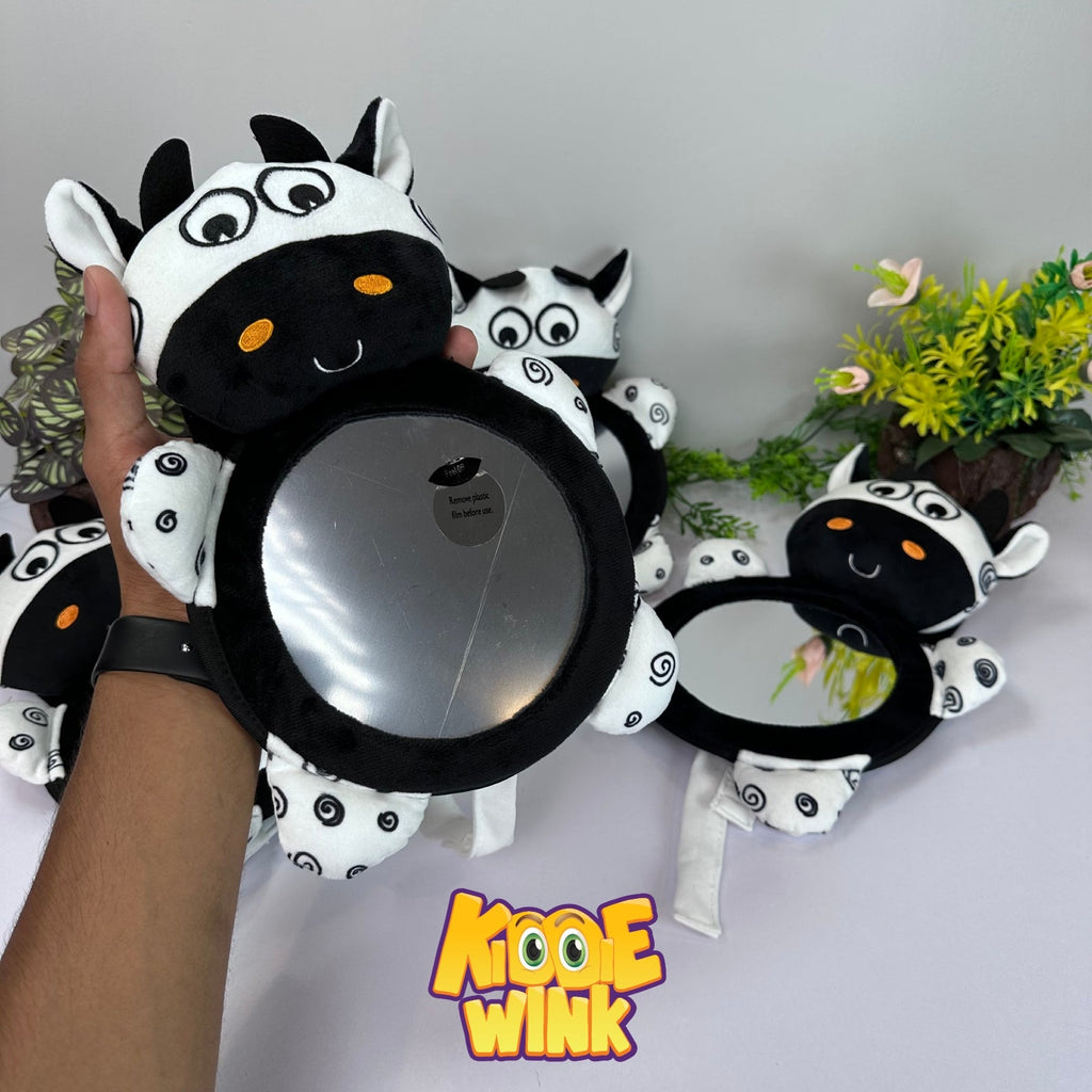 Soft Cow Tummy Mirror Sensory Toy