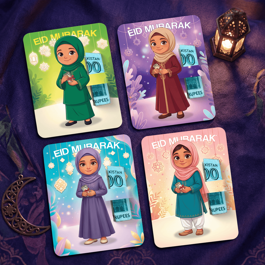 Kiddiewink’s Eidi Tuck Cards For Kids (Mix)