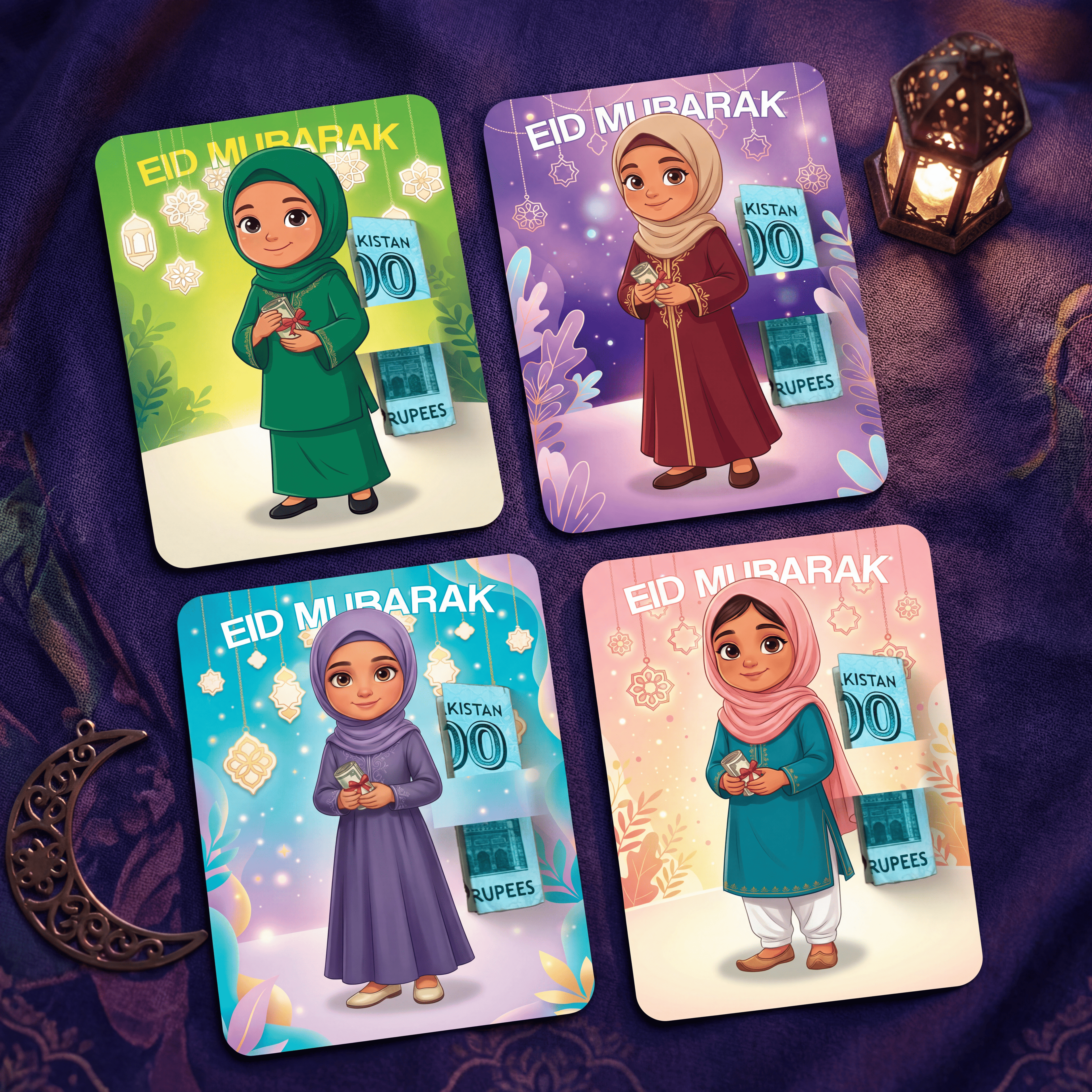 Kiddiewink’s Eidi Tuck Cards For Kids (Mix)