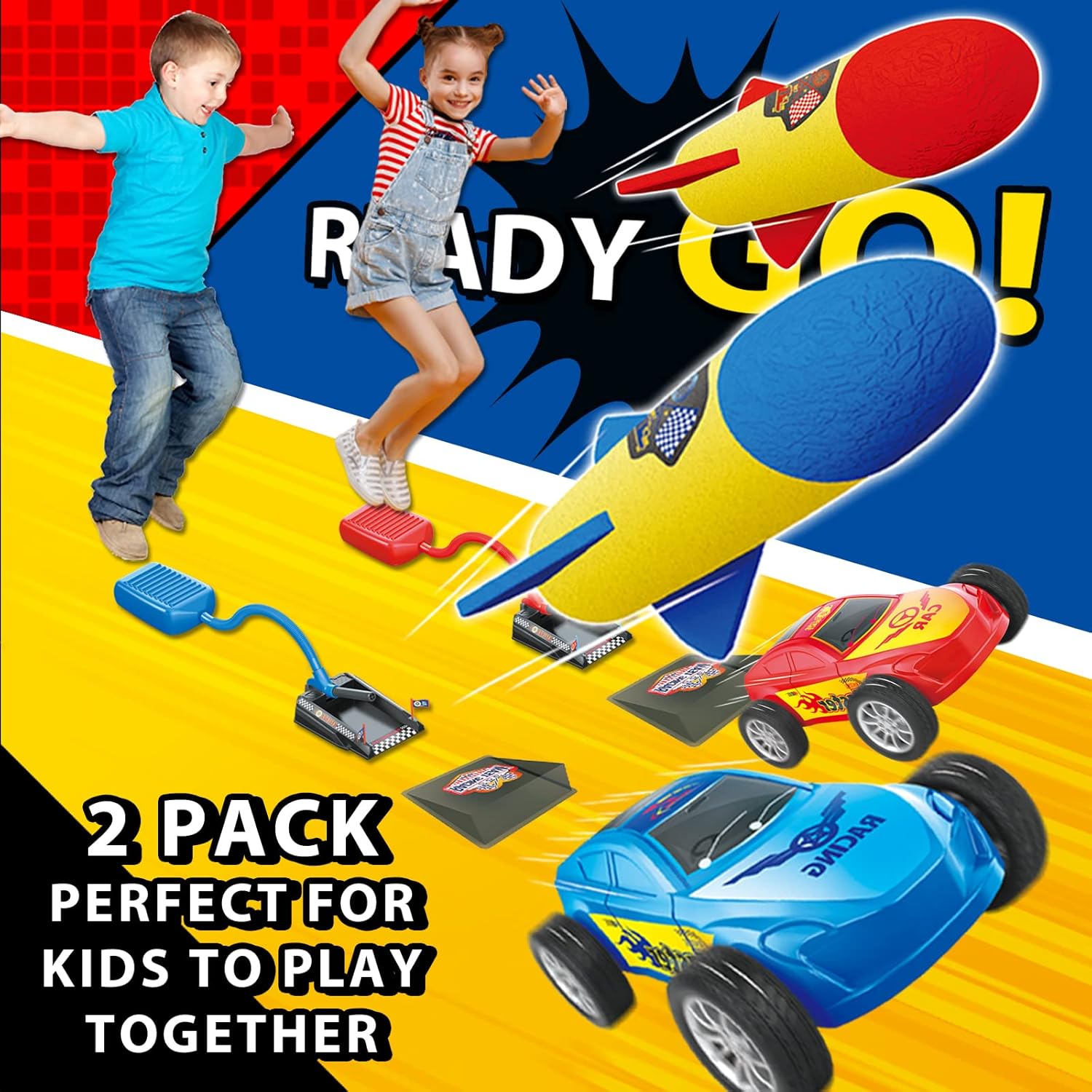 2 In 1 Rocket & Racer Car Toy For Kids
