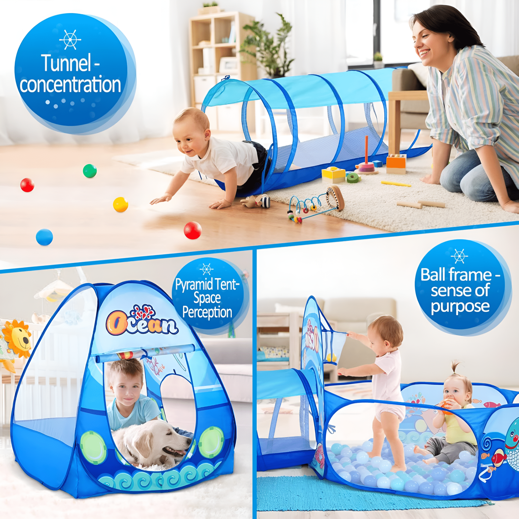 Ball Pool Tent & Tunnel House For Kids