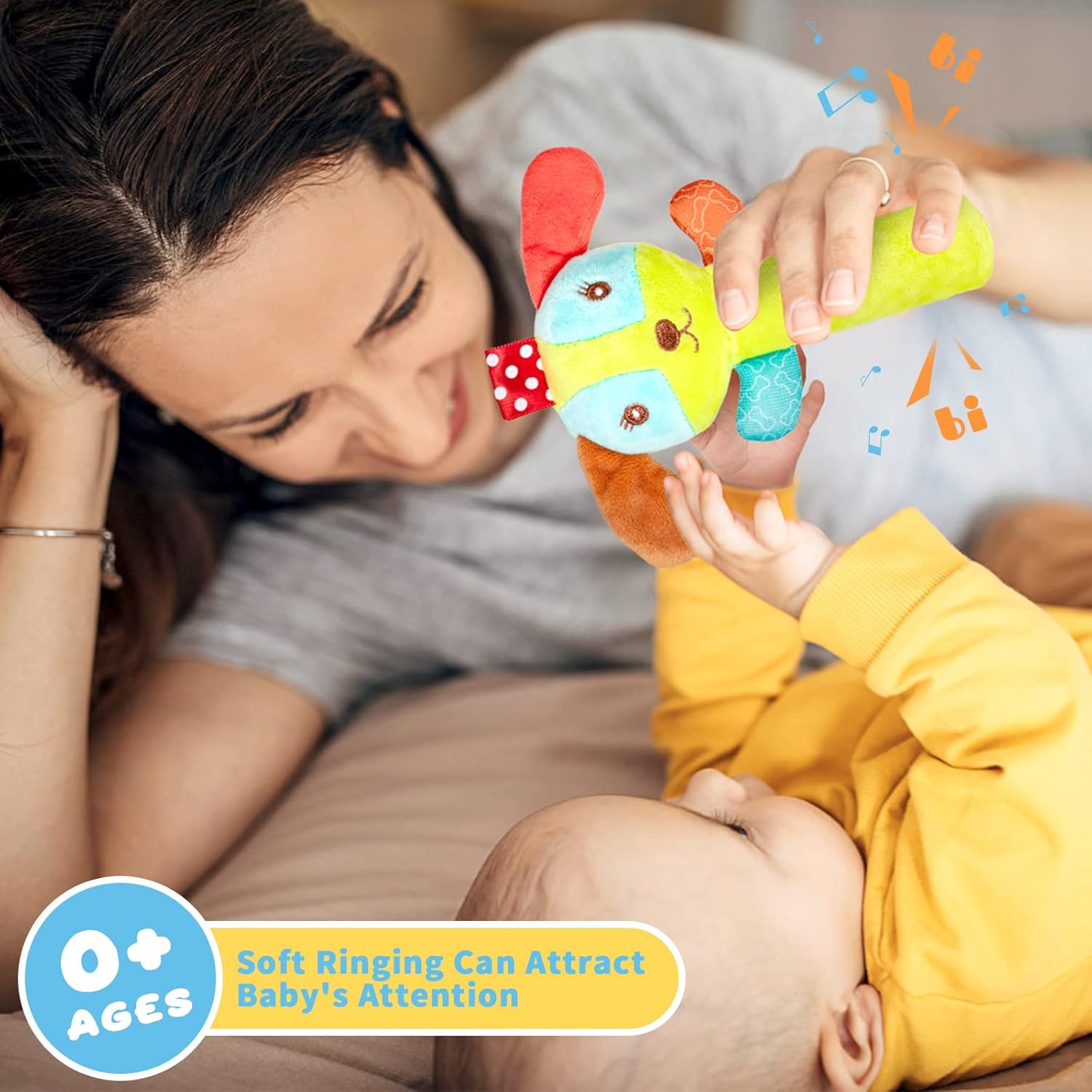 Baby Plush Rattles for Newborns & Toddlers