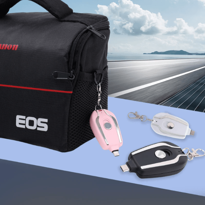 Portable Mini Keychain Power Bank (1500MAh)
