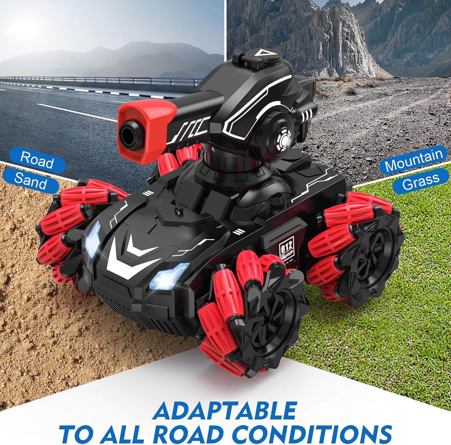 360° Rotating RC Spray Water Bomb Tank For Kids