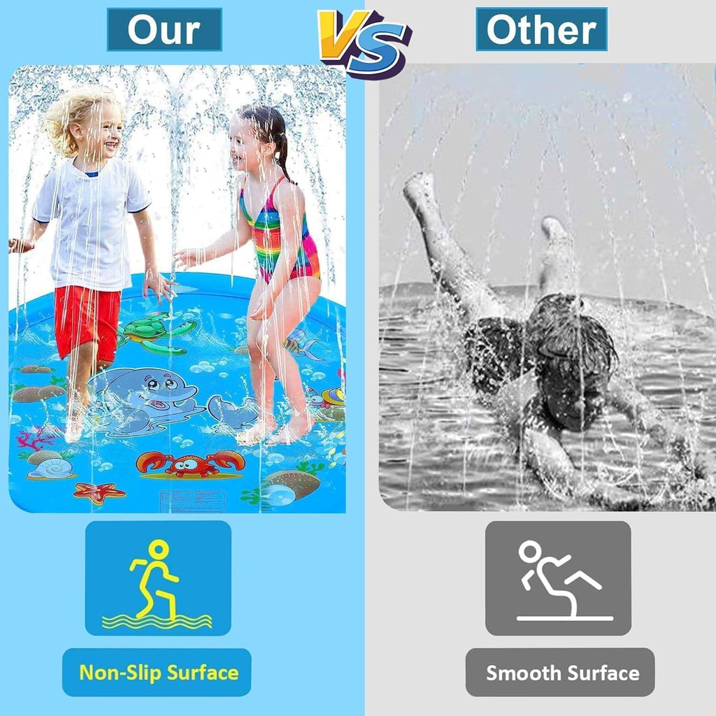 KiddieWink™  Inflatable Splash Sprinkler Mat (100cm) For Kids