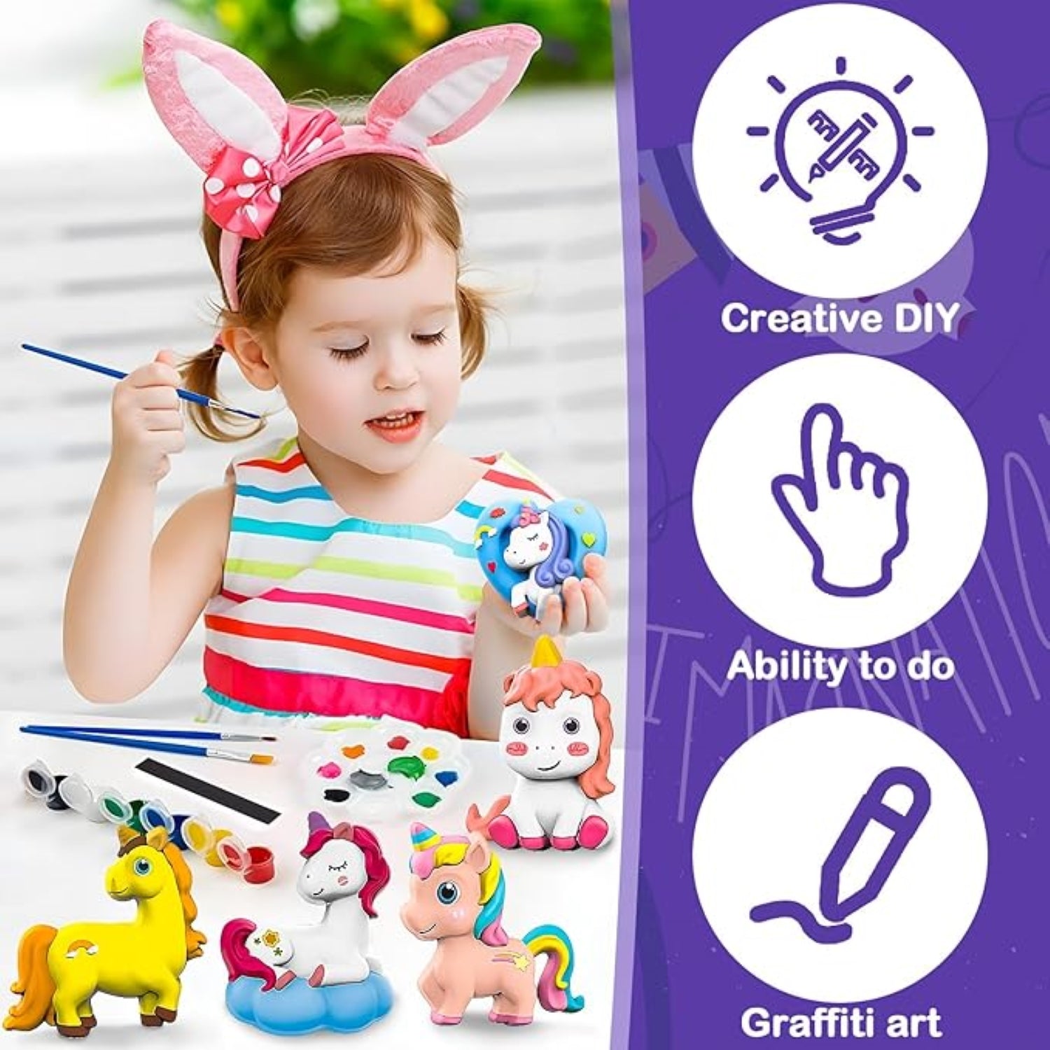 DIY Unicorn Mould & Paint Toy For Kids