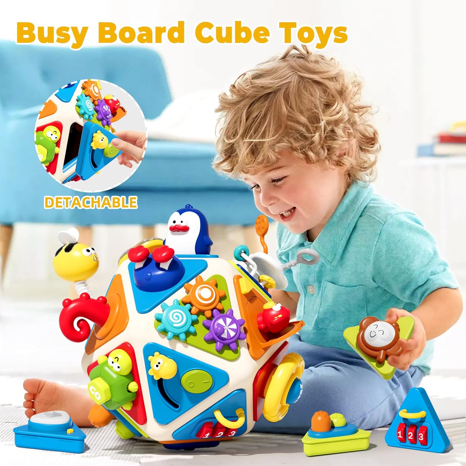 22 in 1 Montessori Busy Activity Cube Toy