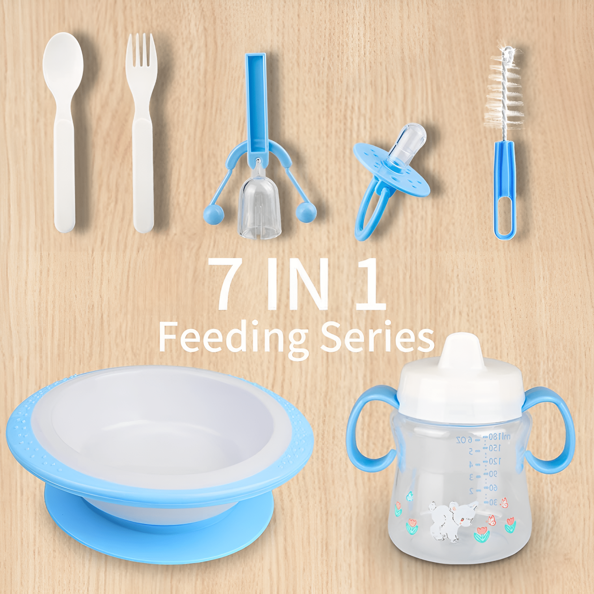 7 In 1 Complete Mealtime Baby Bowl Set