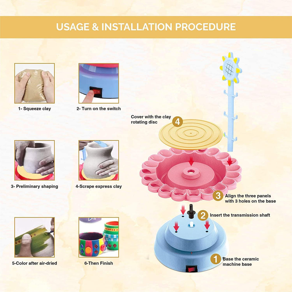 Pottery Wheel Craft Kit for Kids