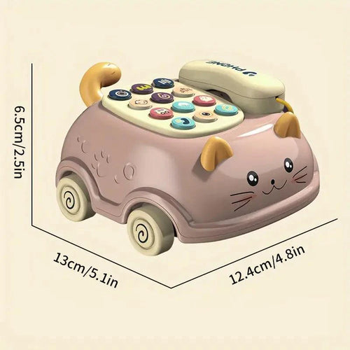 360° Rotating Gear Airplane & Music Telephone Car For Kids