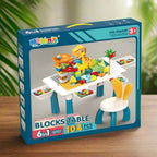 6-in-1 Multifunctional Dinosaur Block Table with Ball Track – 104 Pcs