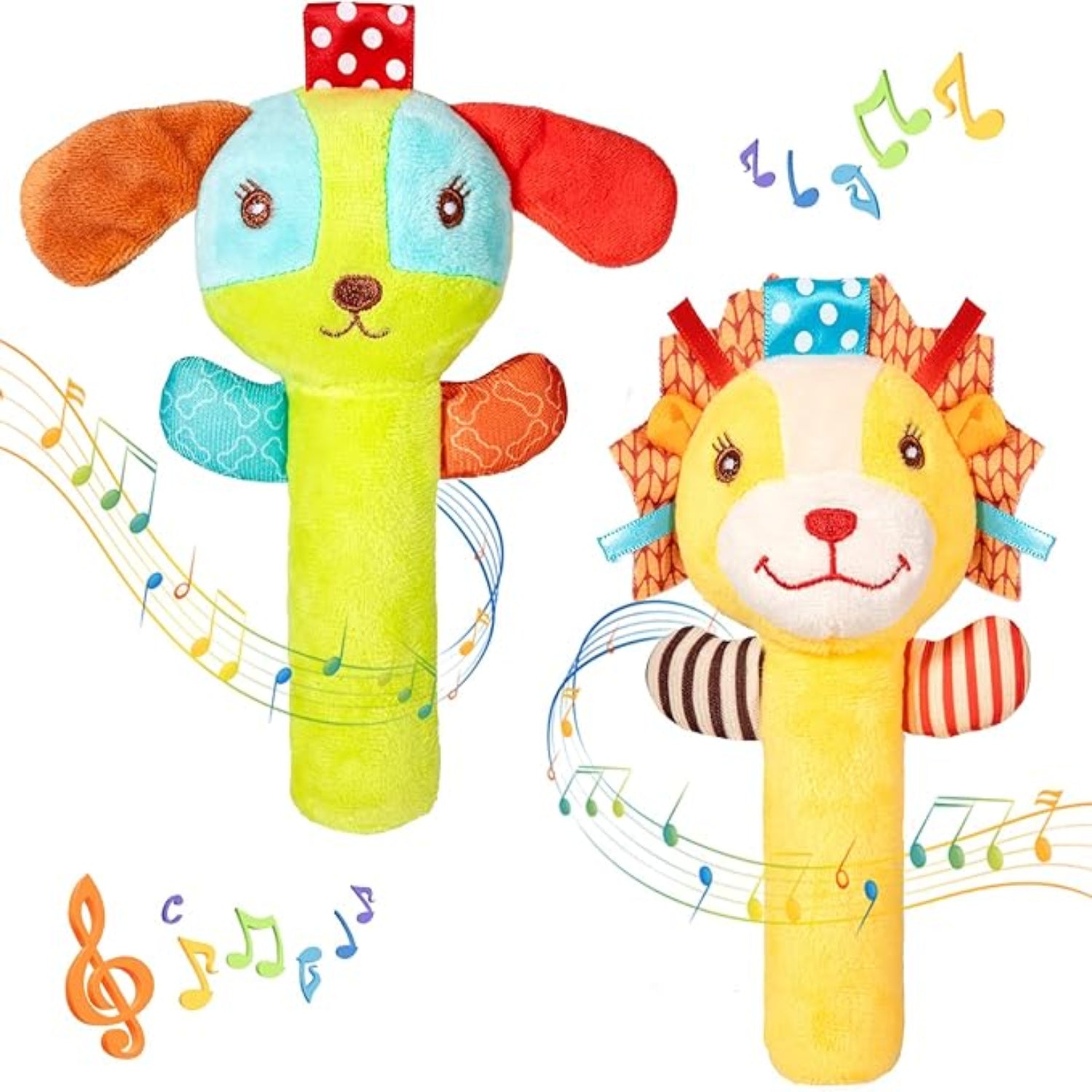 Baby Plush Rattles for Newborns & Toddlers