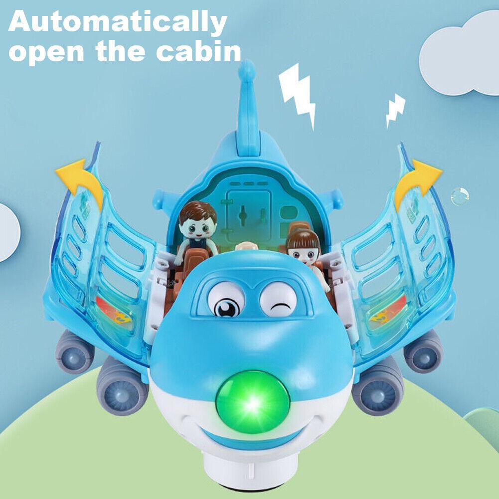 360° Rotating Gear Airplane & Music Telephone Car For Kids