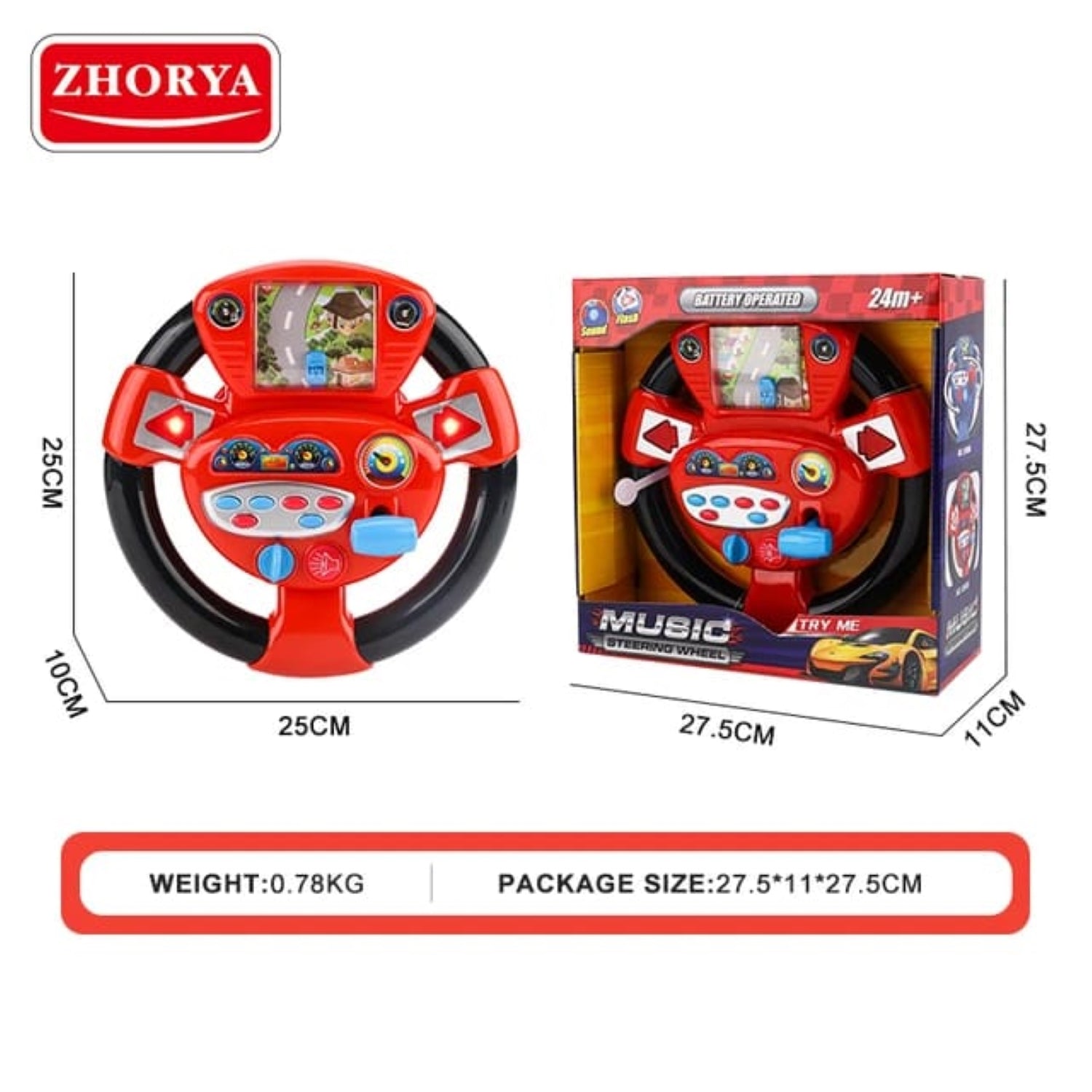Musical Steering Wheel For Kids