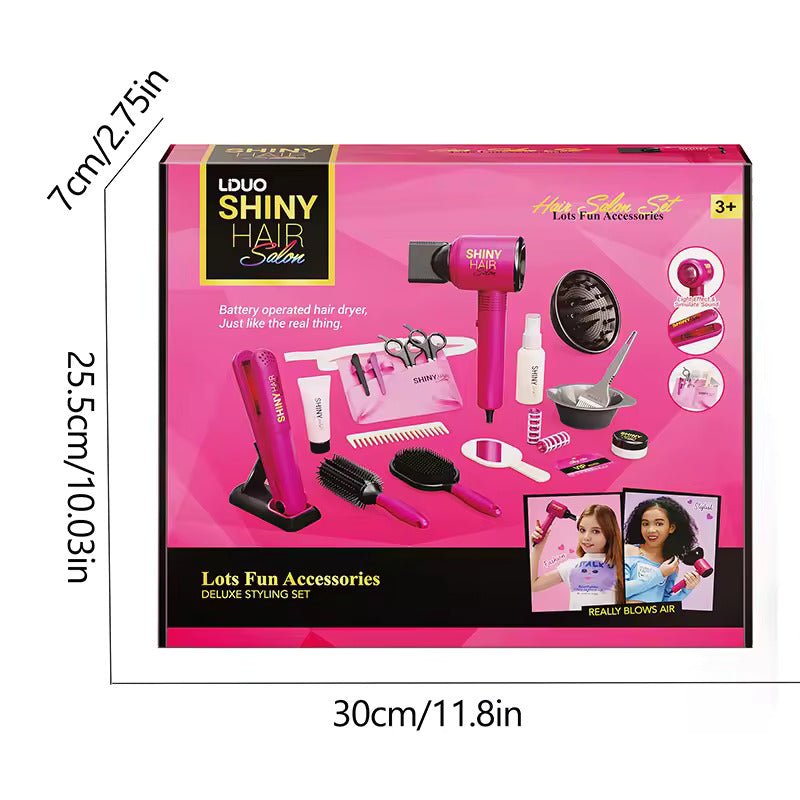 Hair Dryer Styling Play Set For Girls