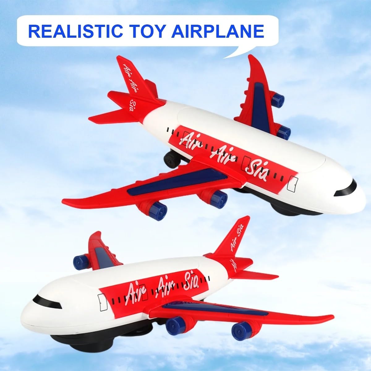 Lightning & Musical Airplane Toy For Kids