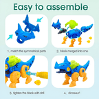 DIY Building Colorfull Dinosaur Toy For Kids