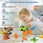 DIY Building Colorfull Dinosaur Toy For Kids
