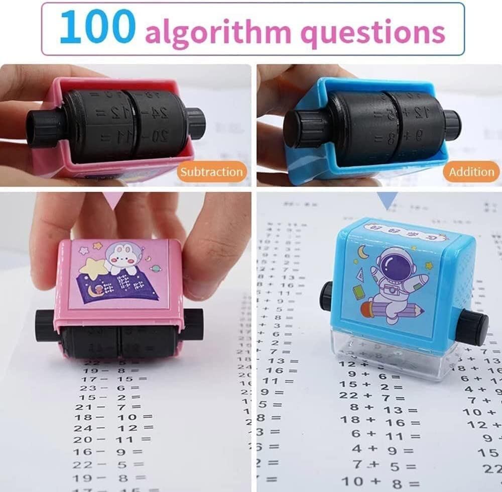 Math Learning Roller Stamp for Kids (Add & Subtract)