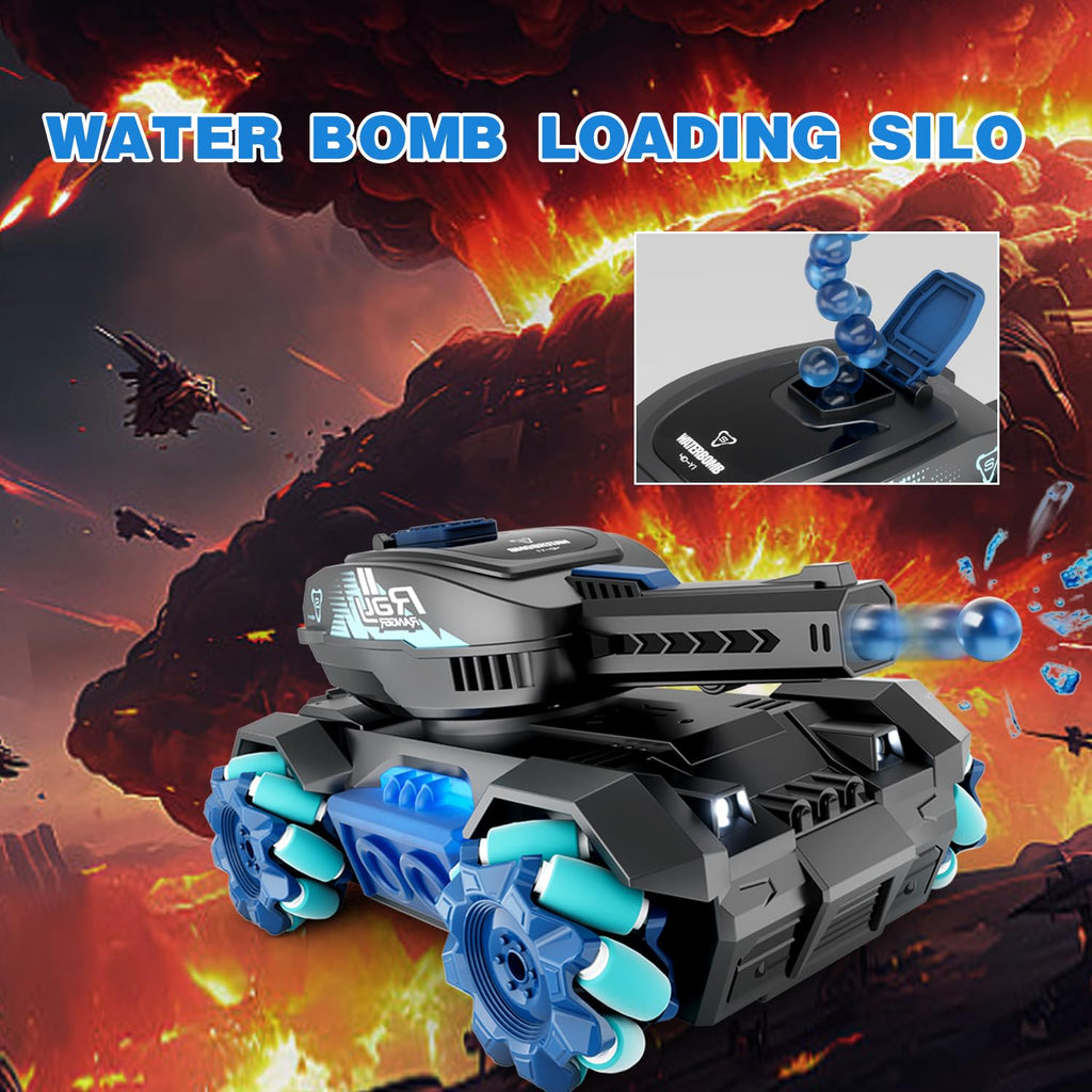 360° Rotating RC Spray Water Bomb Tank For Kids