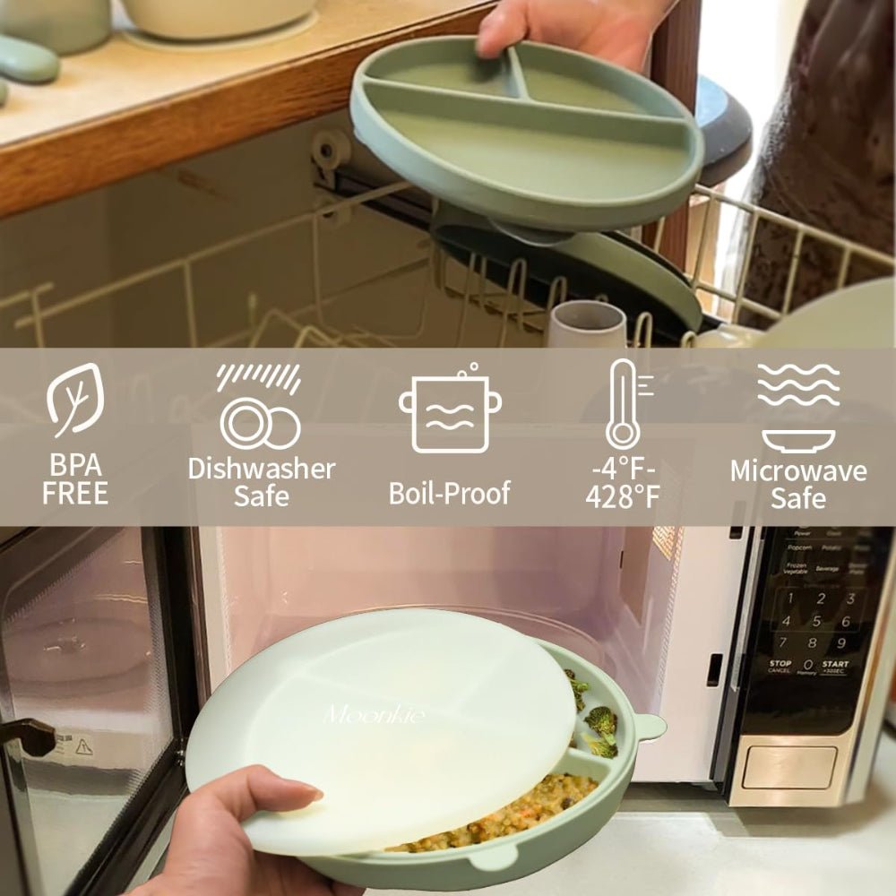 Silicone Suction Plate with Matching Utensils