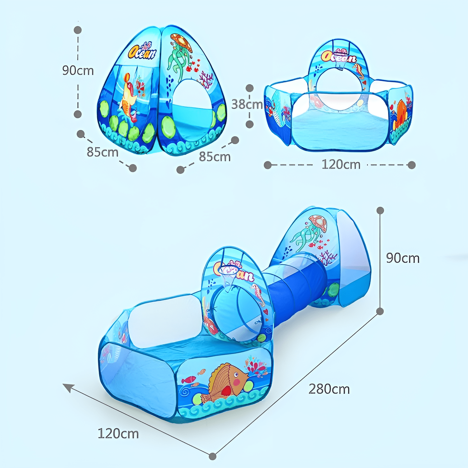 Ball Pool Tent & Tunnel House For Kids