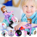 Lightning & Musical Stunt Bike Tricycle Bump Go Scooter Toy