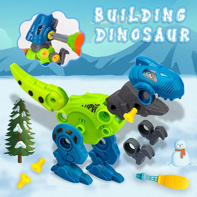 DIY Building Colorfull Dinosaur Toy For Kids