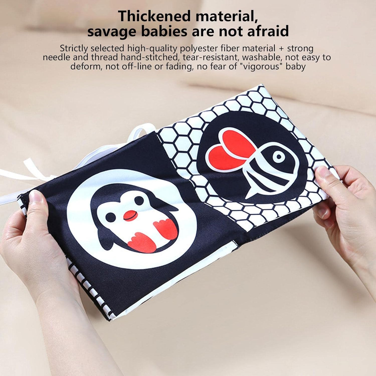 Cute Panda Sensory Soft Cloth Book For Babies