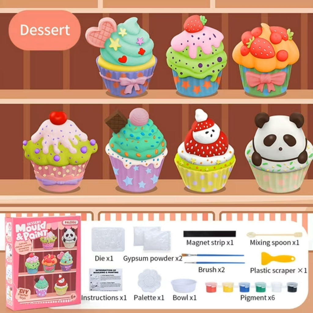 Mould & Paint Set – Dessert DIY Plaster Toys Kids