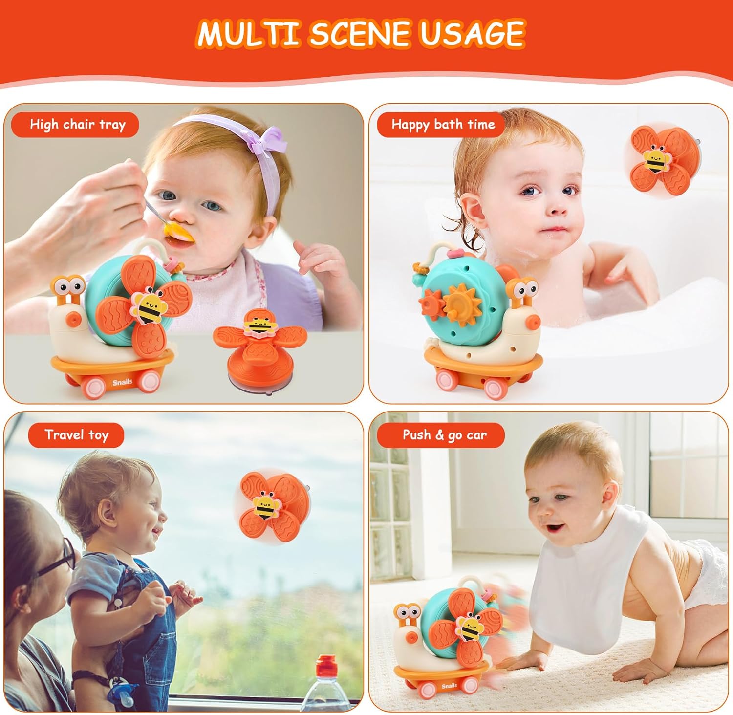 6 IN 1 Windmill Snail Spinner Sensory Toy