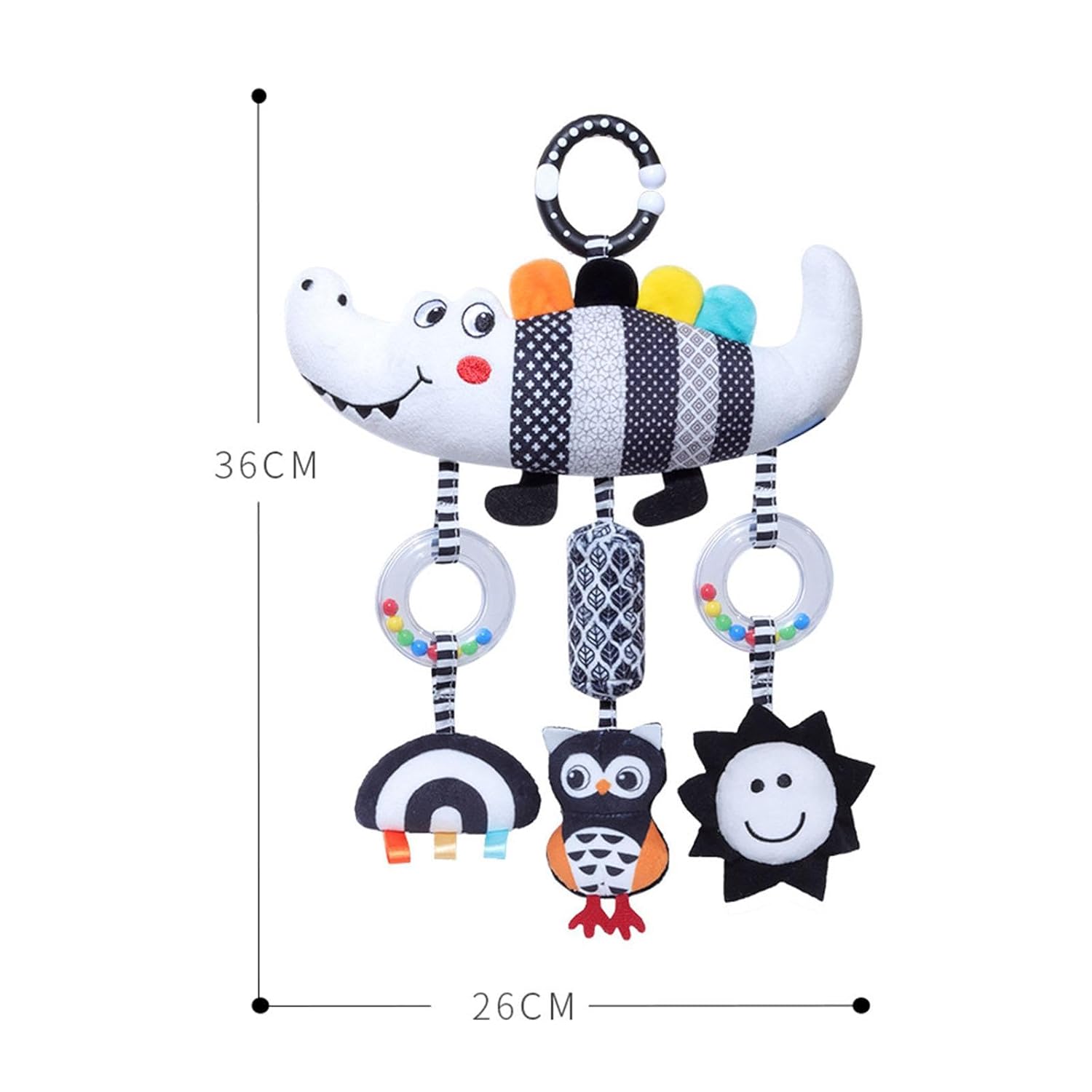 Montessori Baby Black & White Stroller Toy