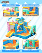 AirMyFun Inflatable Bounce House for Big Kids 8-12, Bouncy Castle for Kids 3-6 Toddler Bouncy House with Double Slide Ice Cream Theme
