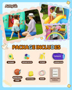 AirMyFun Inflatable Bounce House for Big Kids 8-12, Bouncy Castle for Kids 3-6 Toddler Bouncy House with Double Slide Ice Cream Theme