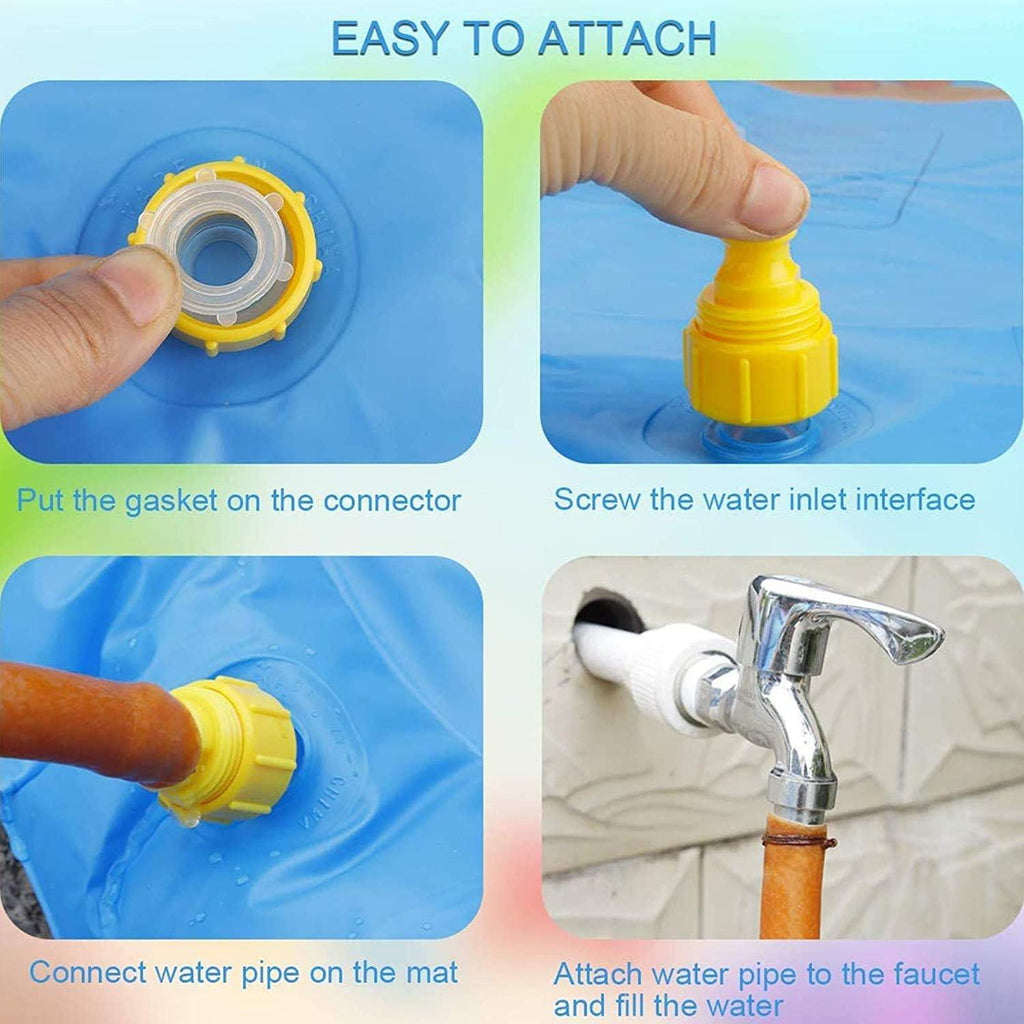 KiddieWink™  Inflatable Splash Sprinkler Mat (100cm) For Kids