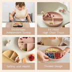 Silicone Suction Plate with Matching Utensils