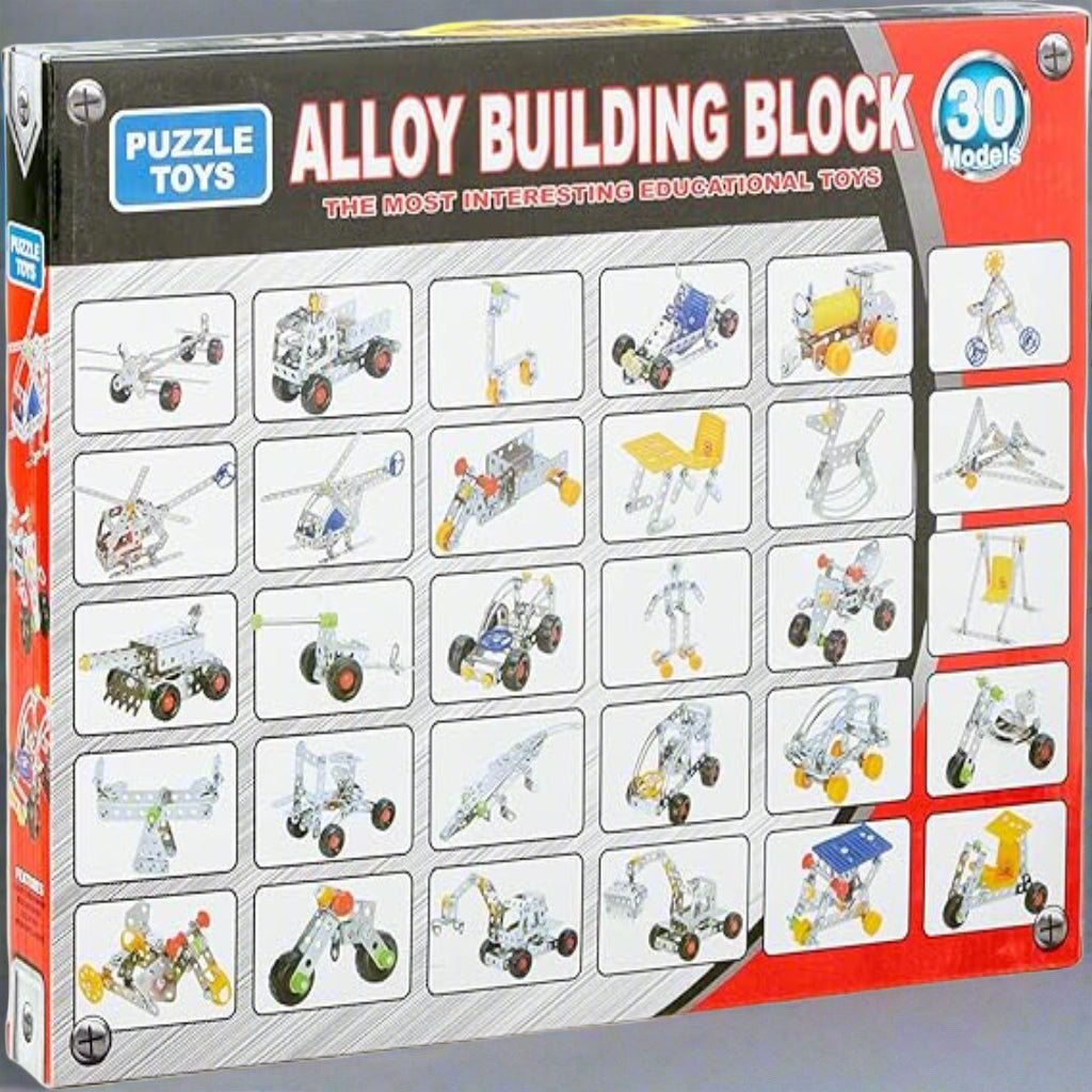 Alloy Construction Truck Building Blocks Playset (242 Pcs)
